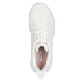 White - Pack Shot - Skechers Womens-Ladies Bobs Sport Squad Waves Trainers