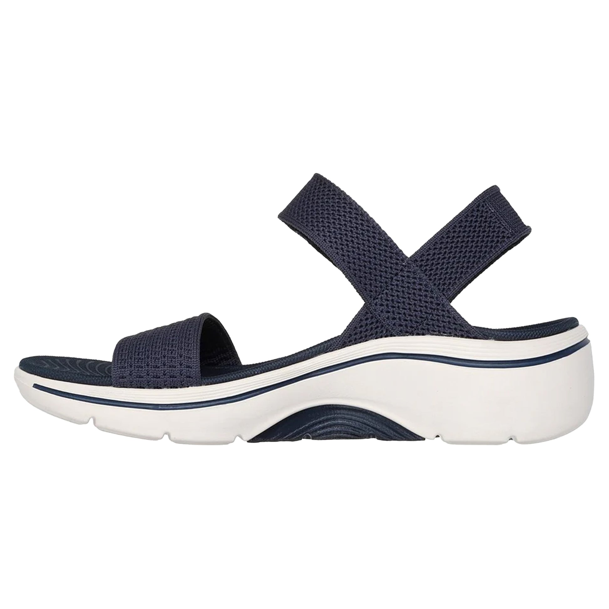 Navy - Back - Skechers Womens-Ladies Go Walk 2.0 Arch Fit Sandals