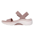Mauve - Back - Skechers Womens-Ladies Go Walk 2.0 Arch Fit Sandals