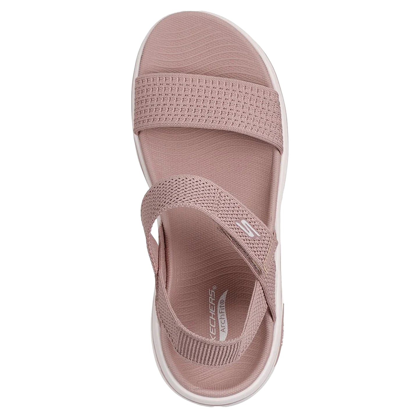 Mauve - Pack Shot - Skechers Womens-Ladies Go Walk 2.0 Arch Fit Sandals