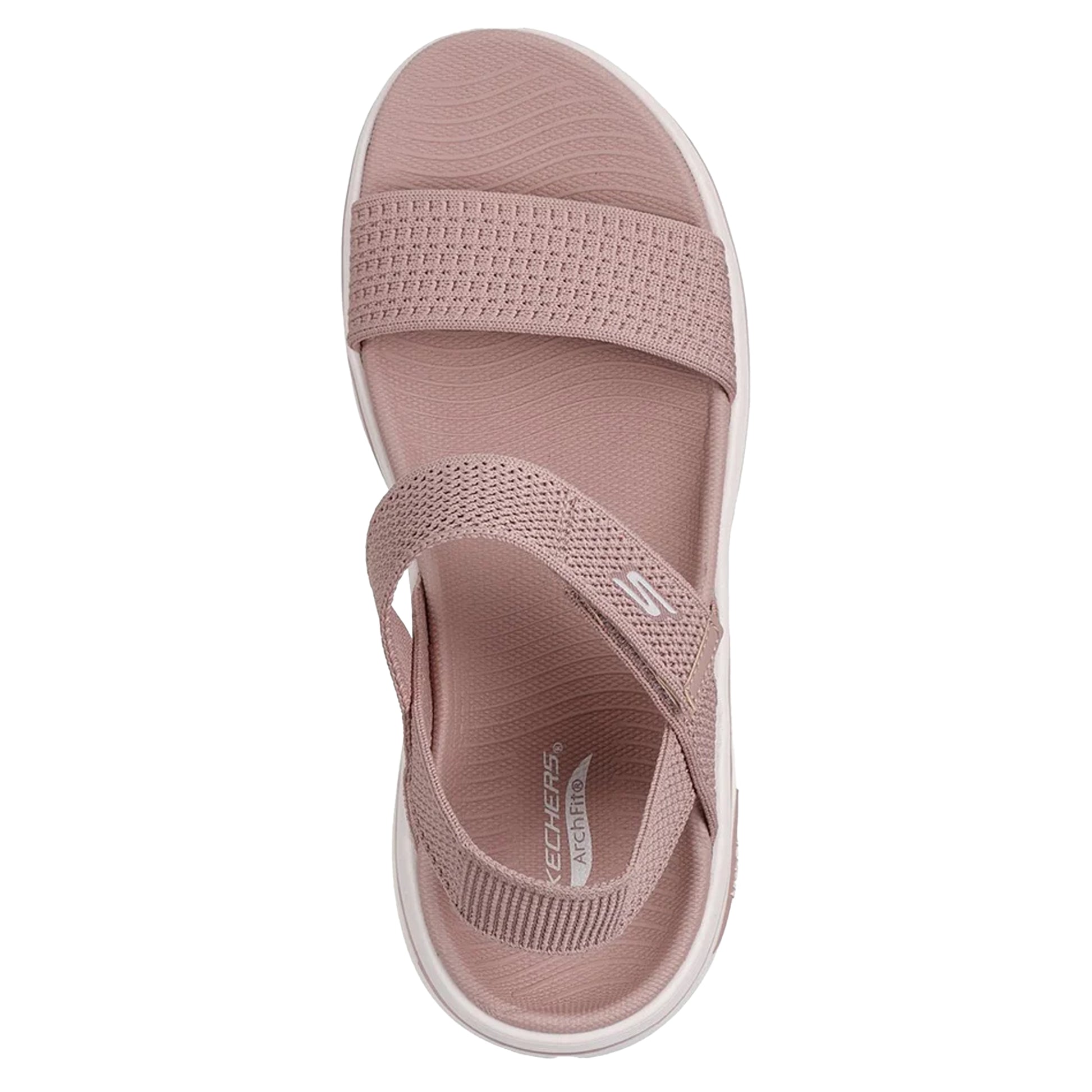 Mauve - Pack Shot - Skechers Womens-Ladies Go Walk 2.0 Arch Fit Sandals