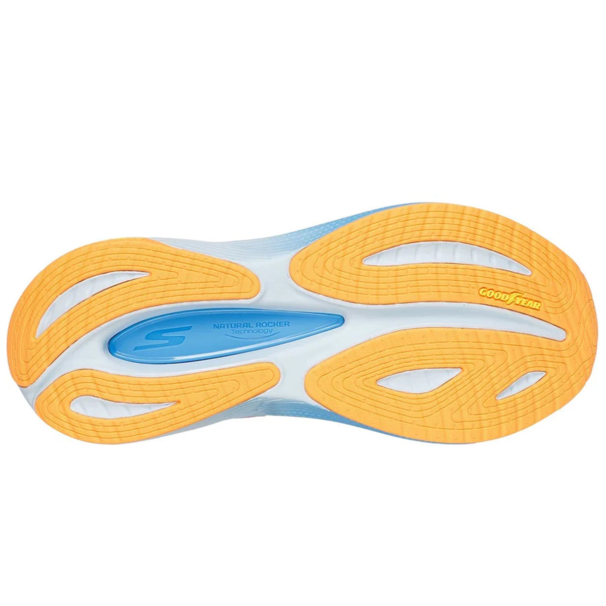 White-Orange - Lifestyle - Skechers Womens-Ladies Max Cushioning Propulsion Trainers
