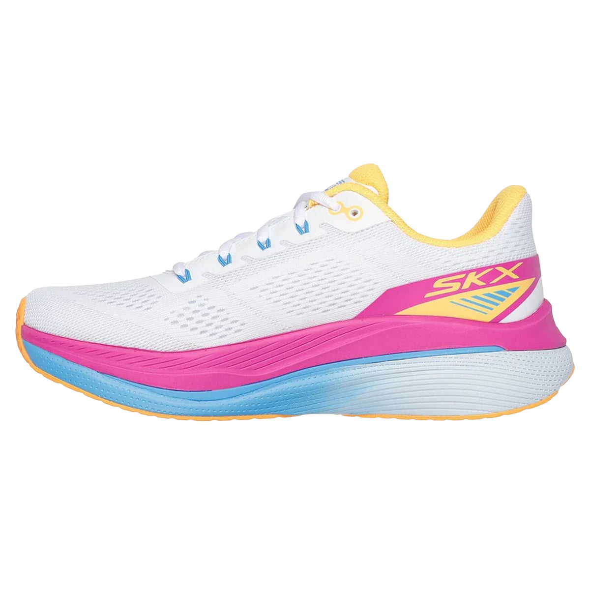 White-Orange - Back - Skechers Womens-Ladies Max Cushioning Propulsion Trainers