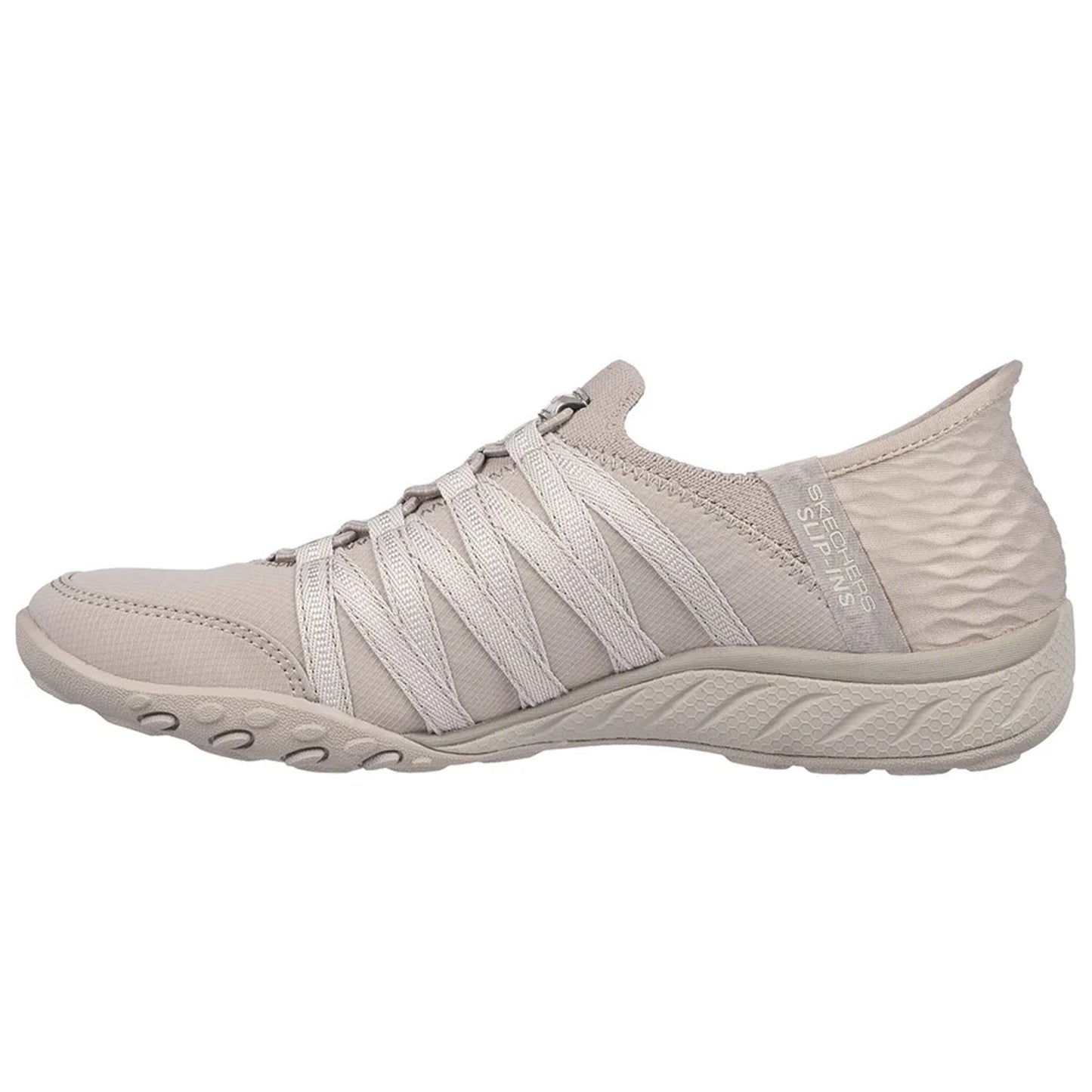 Taupe - Back - Skechers Womens-Ladies Breathe Easy Roll With Me Trainers