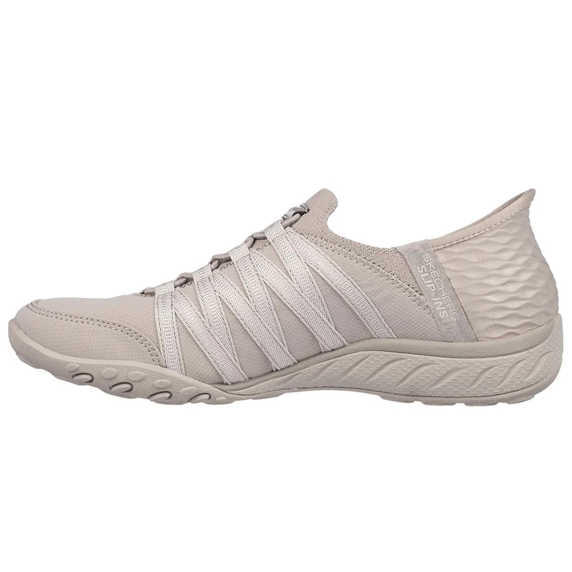 Taupe - Back - Skechers Womens-Ladies Breathe Easy Roll With Me Trainers