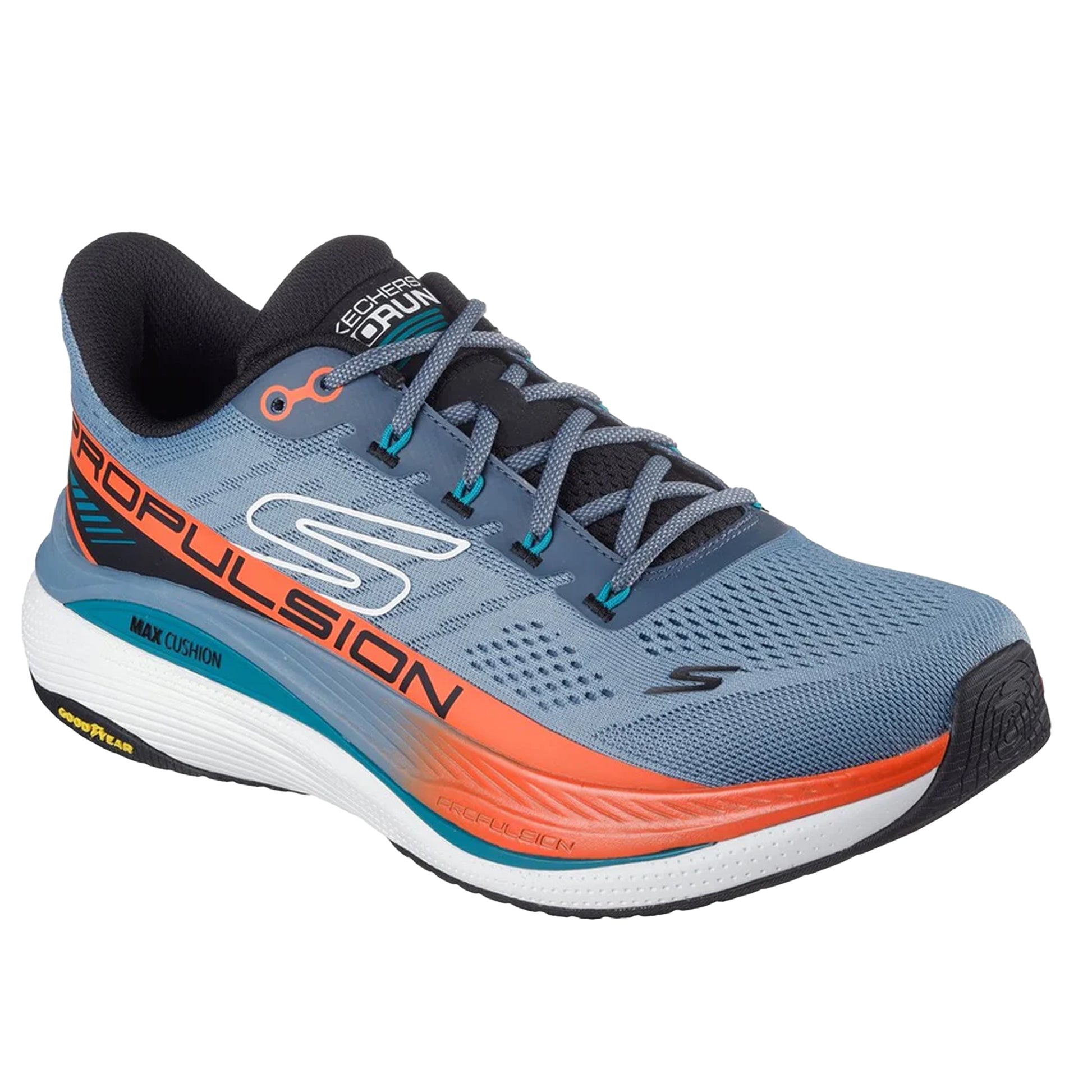 Slate - Front - Skechers Mens Max Cushioning Propulsion Trainers
