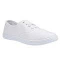 White - Front - Mirak 204-ASG14 Lace-Up Plimsolls - Mens Trainers - Lace Plimsolls