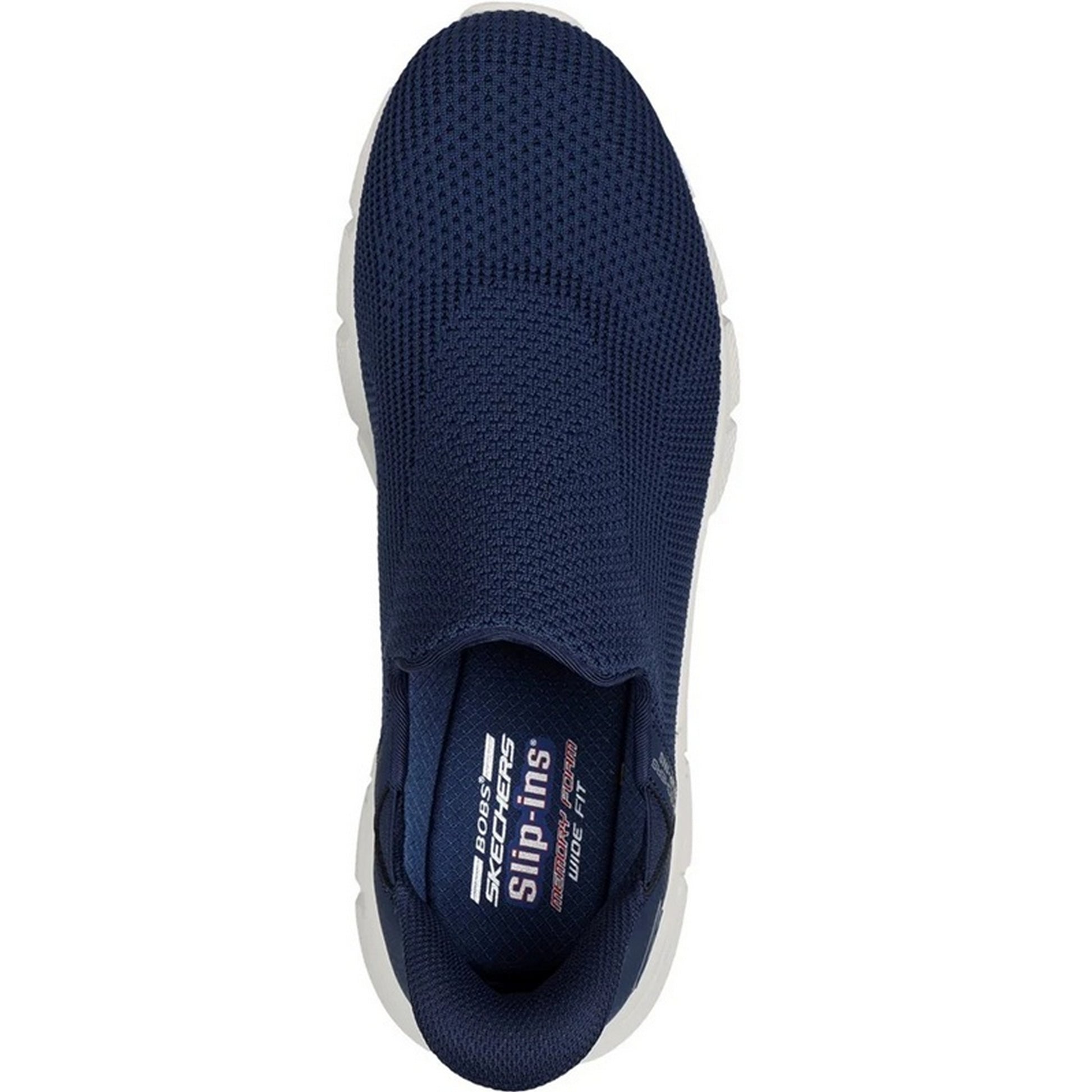 Navy - Side - Skechers Mens Bobs B Flex Resilient Trainers