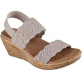 Taupe - Front - Skechers Womens-Ladies Beverlee Timeless Touch Sandals