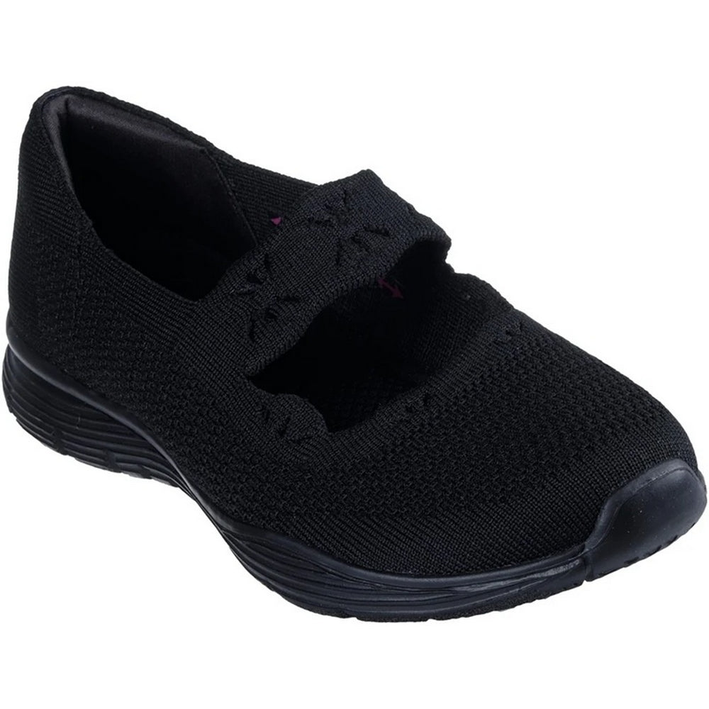 Black - Front - Skechers Womens-Ladies Seager - Cute N´ Coy Mary Janes