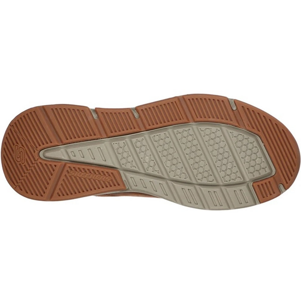 Dark Brown - Back - Skechers Mens Benago - Hombre Leather Trainers