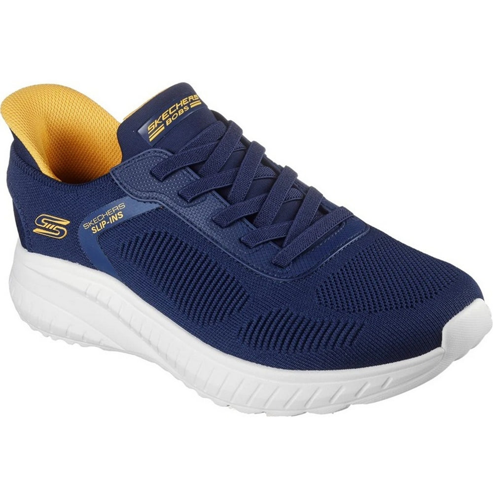 Navy - Front - Skechers Mens BOBS Sport Squad Chaos Trainers