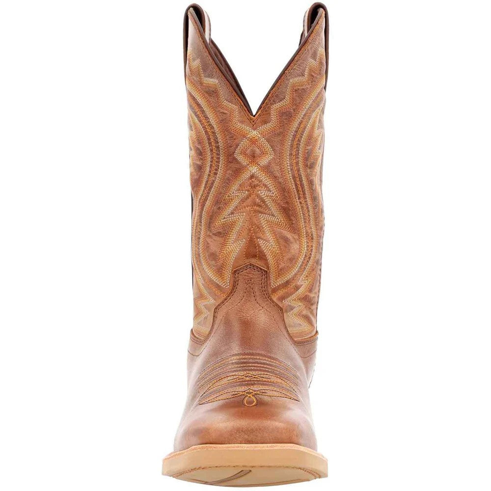 Burnished Tan - Close up - Durango Mens Rebel Pro Full Grain Leather Cowboy Boots