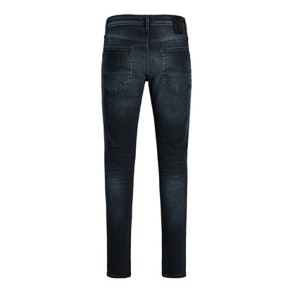 Blue Denim - Back - Jack And Jones Mens Glenn Fox Slim Trousers