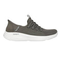 Olive - Side - Skechers Womens-Ladies Sport Ballet Chic Relaxed Fit Trainers