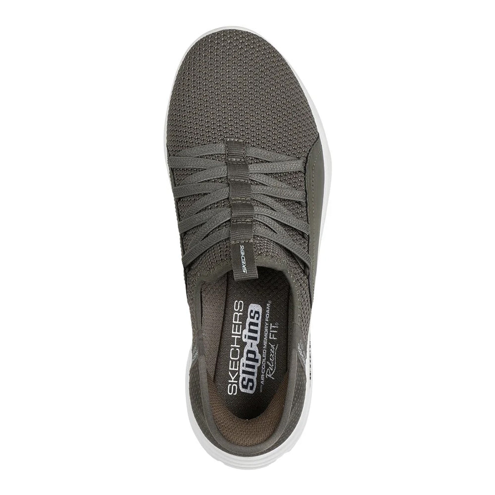Olive - Lifestyle - Skechers Womens-Ladies Sport Ballet Chic Relaxed Fit Trainers