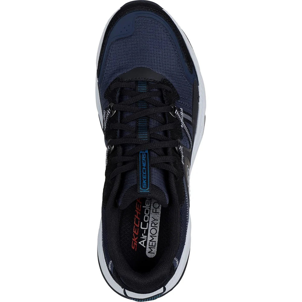Navy-Grey - Pack Shot - Skechers Mens Vigor AT Richwood Leather Trainers