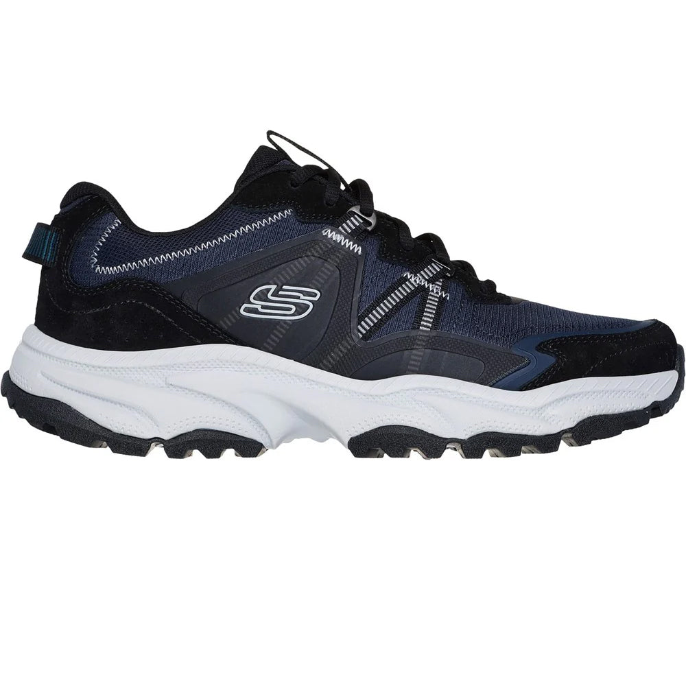 Navy-Grey - Side - Skechers Mens Vigor AT Richwood Leather Trainers