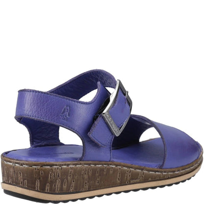 Indigo - Back - Hush Puppies Womens-Ladies Ellie Leather Sandals