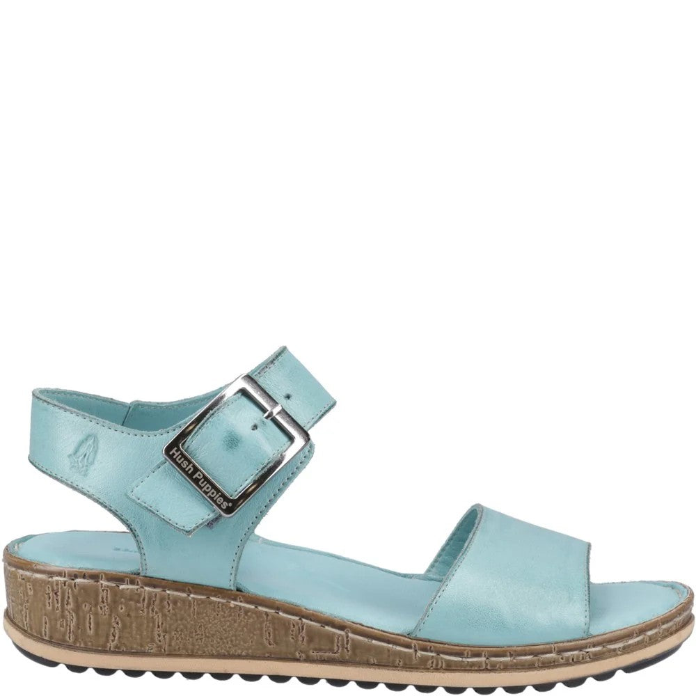 Aqua - Lifestyle - Hush Puppies Womens-Ladies Ellie Leather Sandals