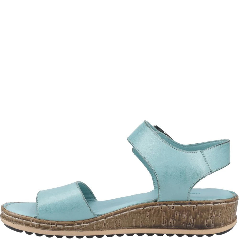 Aqua - Pack Shot - Hush Puppies Womens-Ladies Ellie Leather Sandals