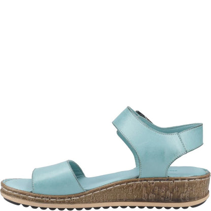 Aqua - Pack Shot - Hush Puppies Womens-Ladies Ellie Leather Sandals