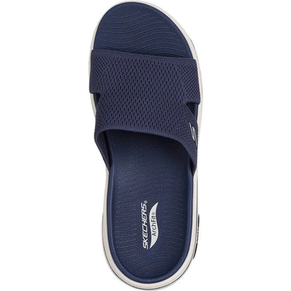 Navy - Pack Shot - Skechers Womens-Ladies Go Walk Arch Fit 2.0 Sandals