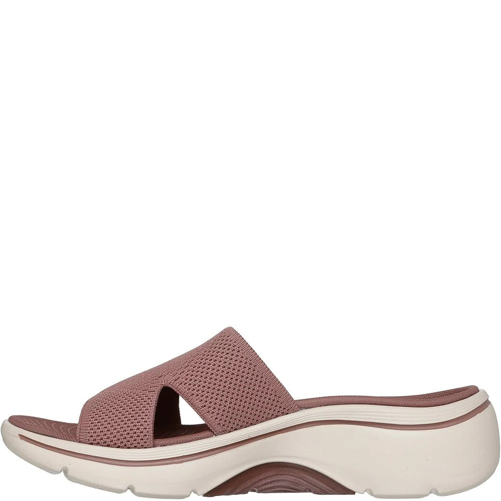 Brown - Lifestyle - Skechers Womens-Ladies Go Walk Arch Fit 2.0 Sandals
