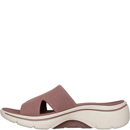 Brown - Lifestyle - Skechers Womens-Ladies Go Walk Arch Fit 2.0 Sandals