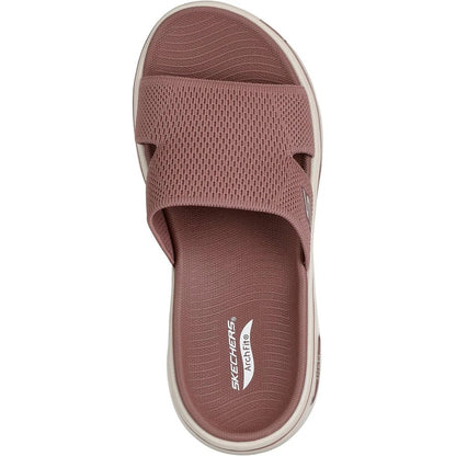 Brown - Pack Shot - Skechers Womens-Ladies Go Walk Arch Fit 2.0 Sandals