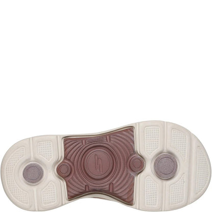 Brown - Back - Skechers Womens-Ladies Go Walk Arch Fit 2.0 Sandals