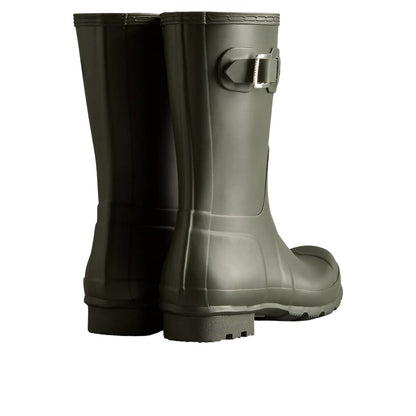 Dark Olive - Back - Hunter Mens Original Wellington Boots