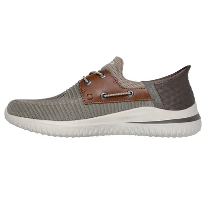 Taupe-Brown - Lifestyle - Skechers Mens Delson 3.0 Roth Slip-In Trainers