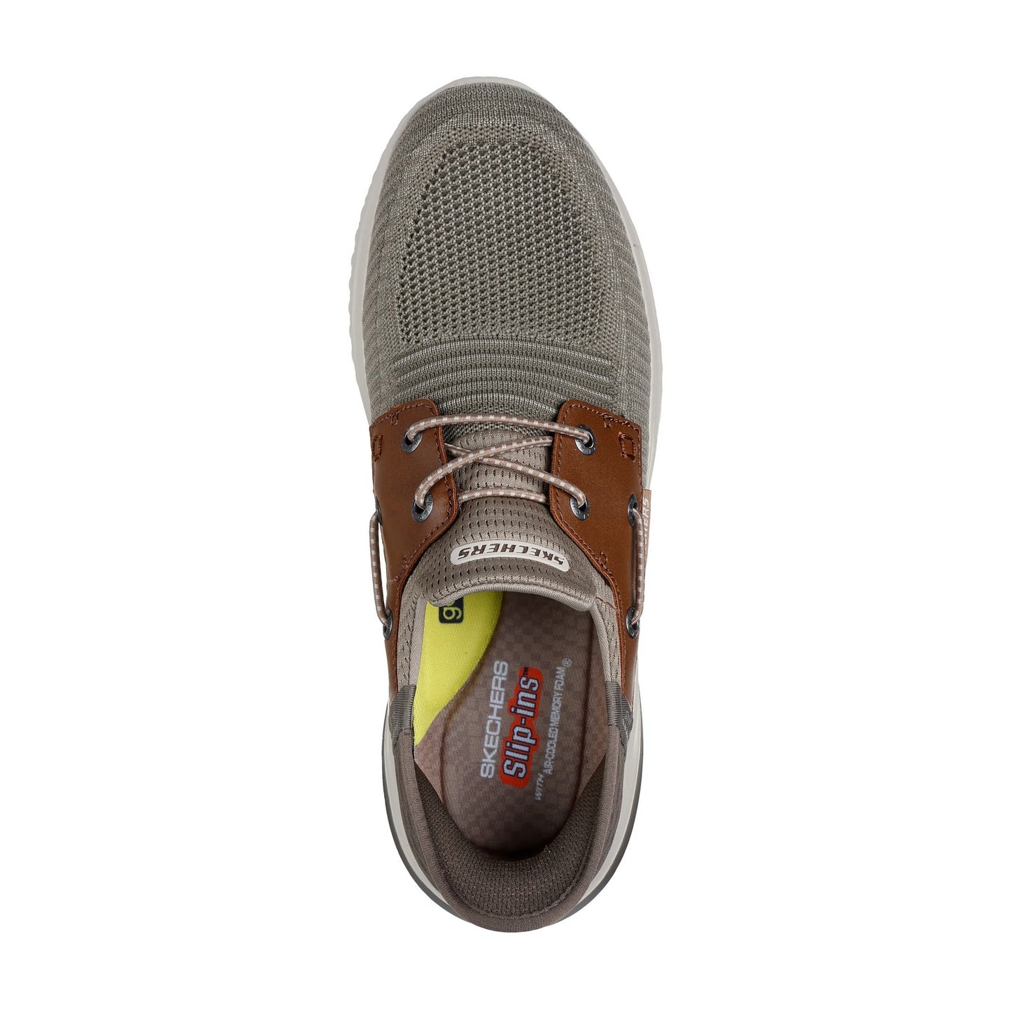 Taupe-Brown - Pack Shot - Skechers Mens Delson 3.0 Roth Slip-In Trainers