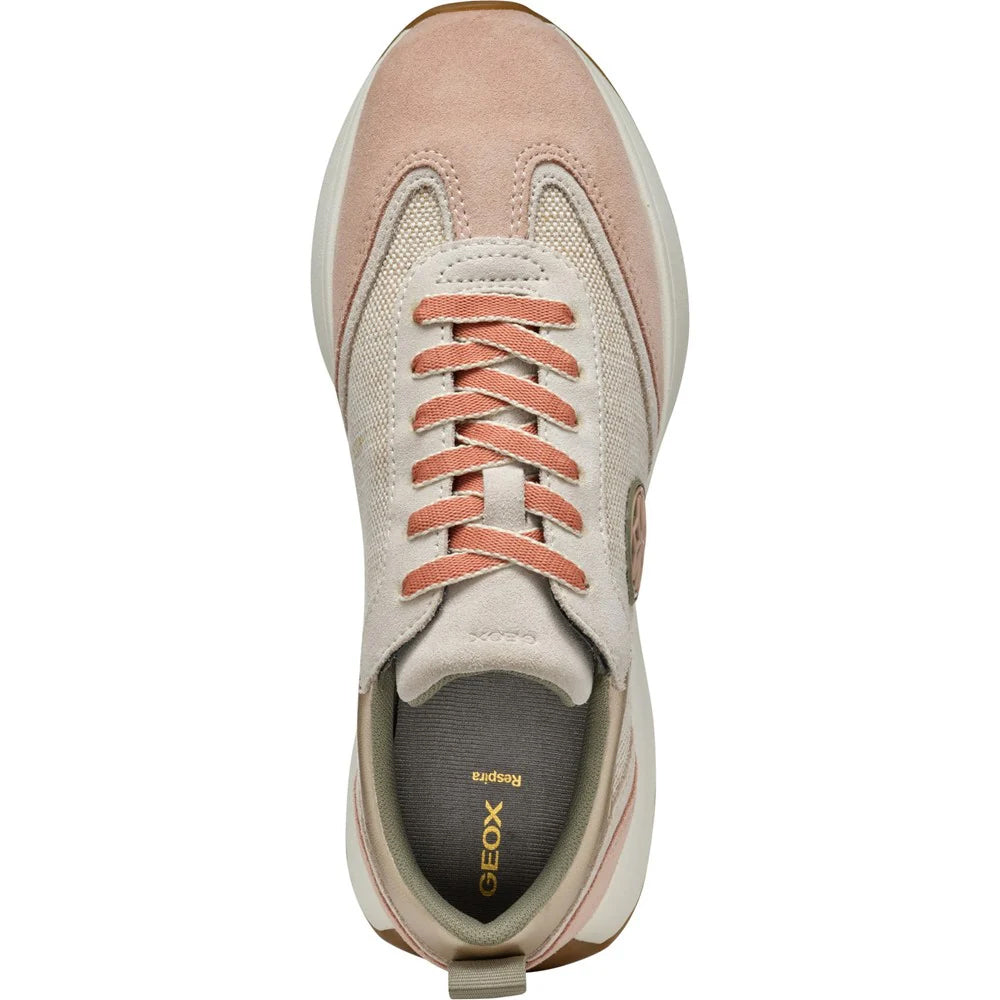 Light Sand-Light Taupe - Pack Shot - Geox Womens-Ladies D Amabel Trainers