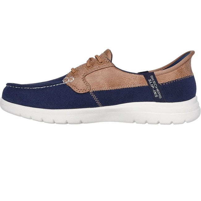 Navy - Lifestyle - Skechers Womens-Ladies On The Go Flex Palmilla Boat Shoes