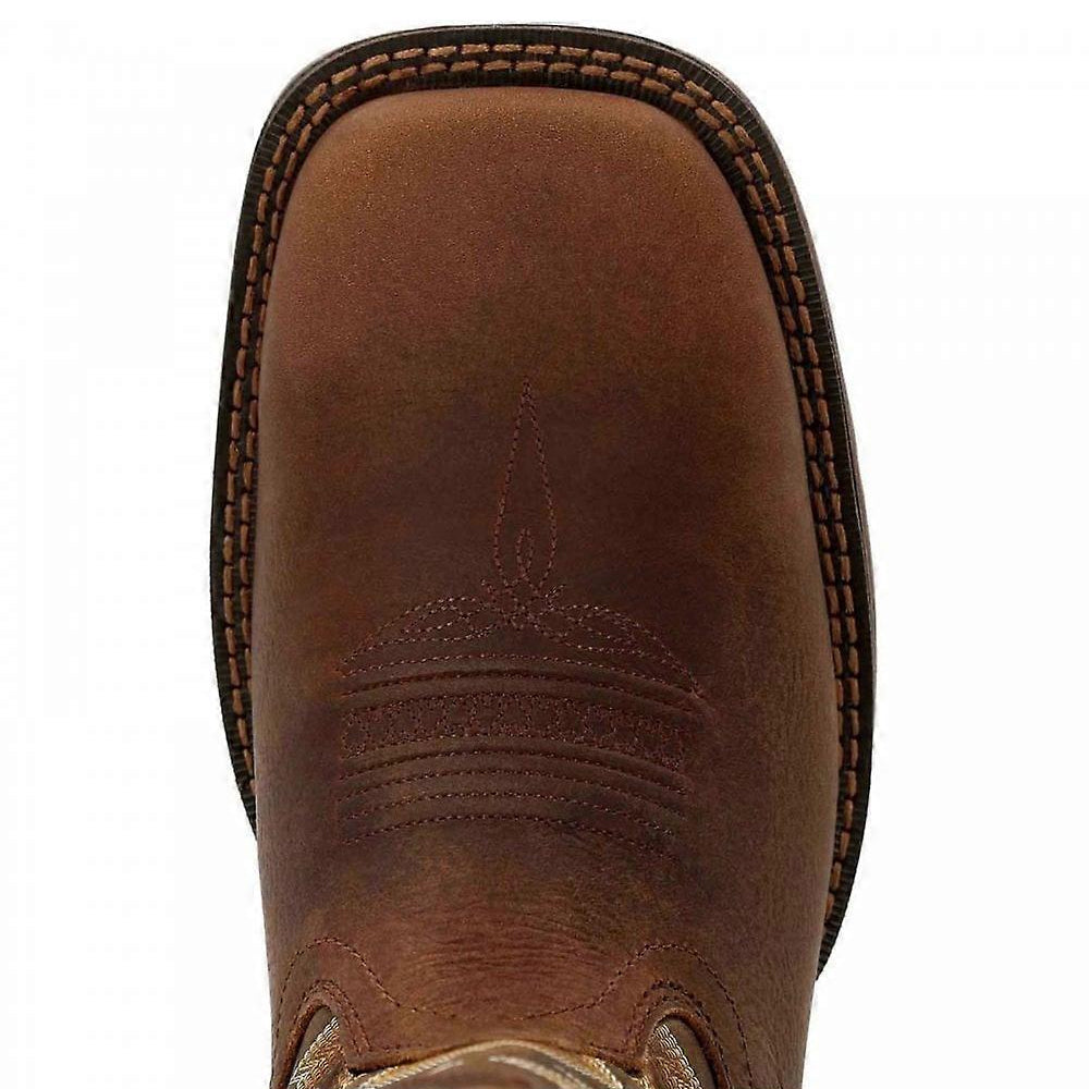Saddle Brown - Pack Shot - Durango Mens Rebel Full Grain Leather Cowboy Boots