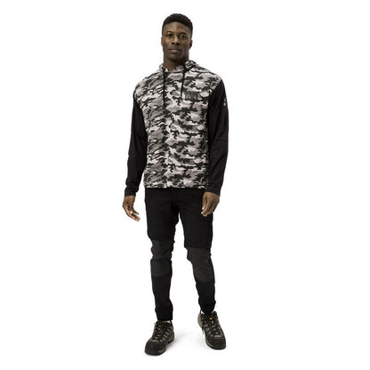 Stone - Lifestyle - Caterpillar Mens Hooded Long-Sleeved T-Shirt
