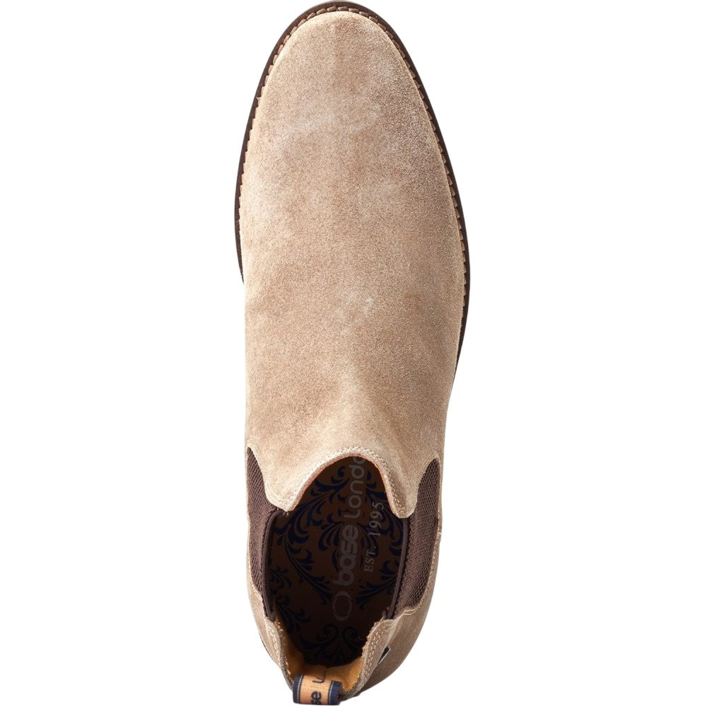 Sand - Pack Shot - Base London Mens Virgil Leather Chelsea Boots