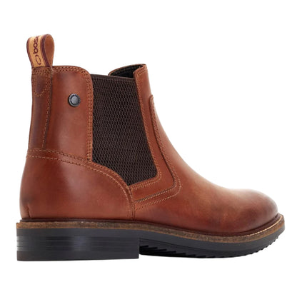 Tan - Back - Base London Mens Dandridge Chelsea Boots