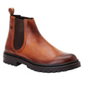 Tan - Front - Base London Mens Walsh Leather Chelsea Boots