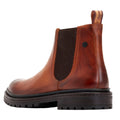 Tan - Back - Base London Mens Walsh Leather Chelsea Boots
