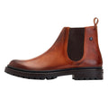 Tan - Lifestyle - Base London Mens Walsh Leather Chelsea Boots