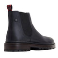 Black - Back - Base London Mens Walsh Leather Chelsea Boots