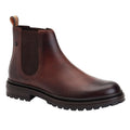 Brown - Front - Base London Mens Walsh Leather Chelsea Boots