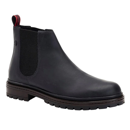 Black - Front - Base London Mens Walsh Leather Chelsea Boots