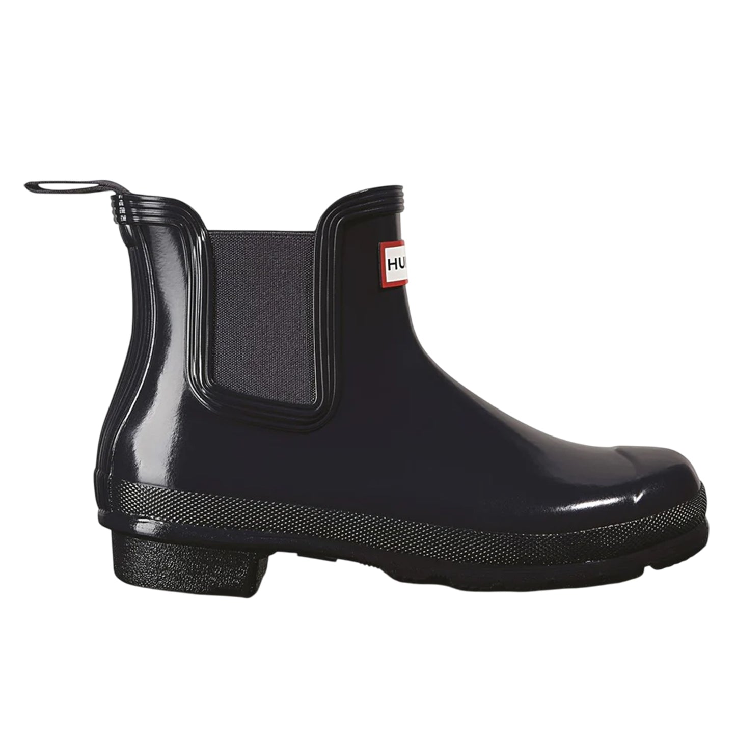 Navy - Back - Hunter Womens-Ladies Original Gloss Chelsea Boots