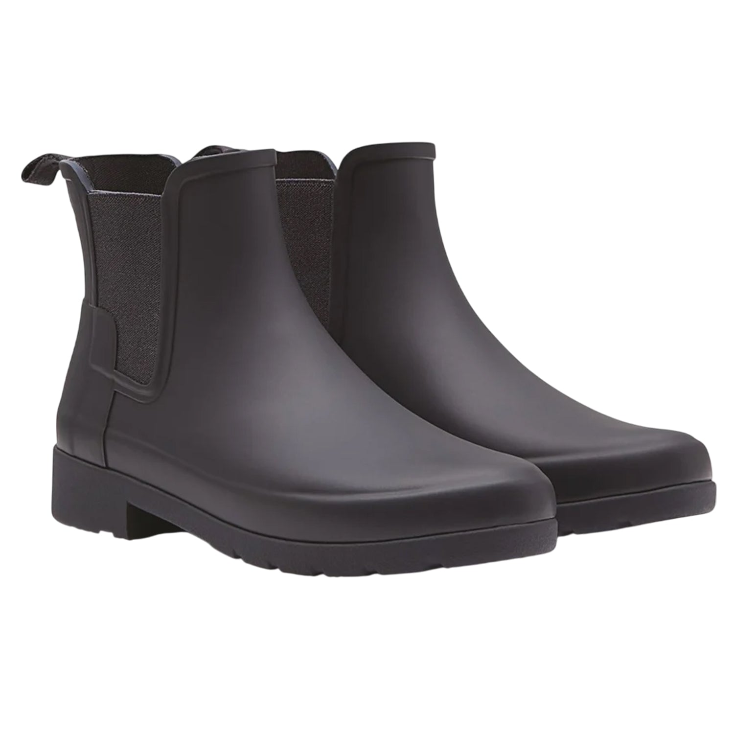 Navy - Front - Hunter Womens-Ladies Original Refined Chelsea Boots
