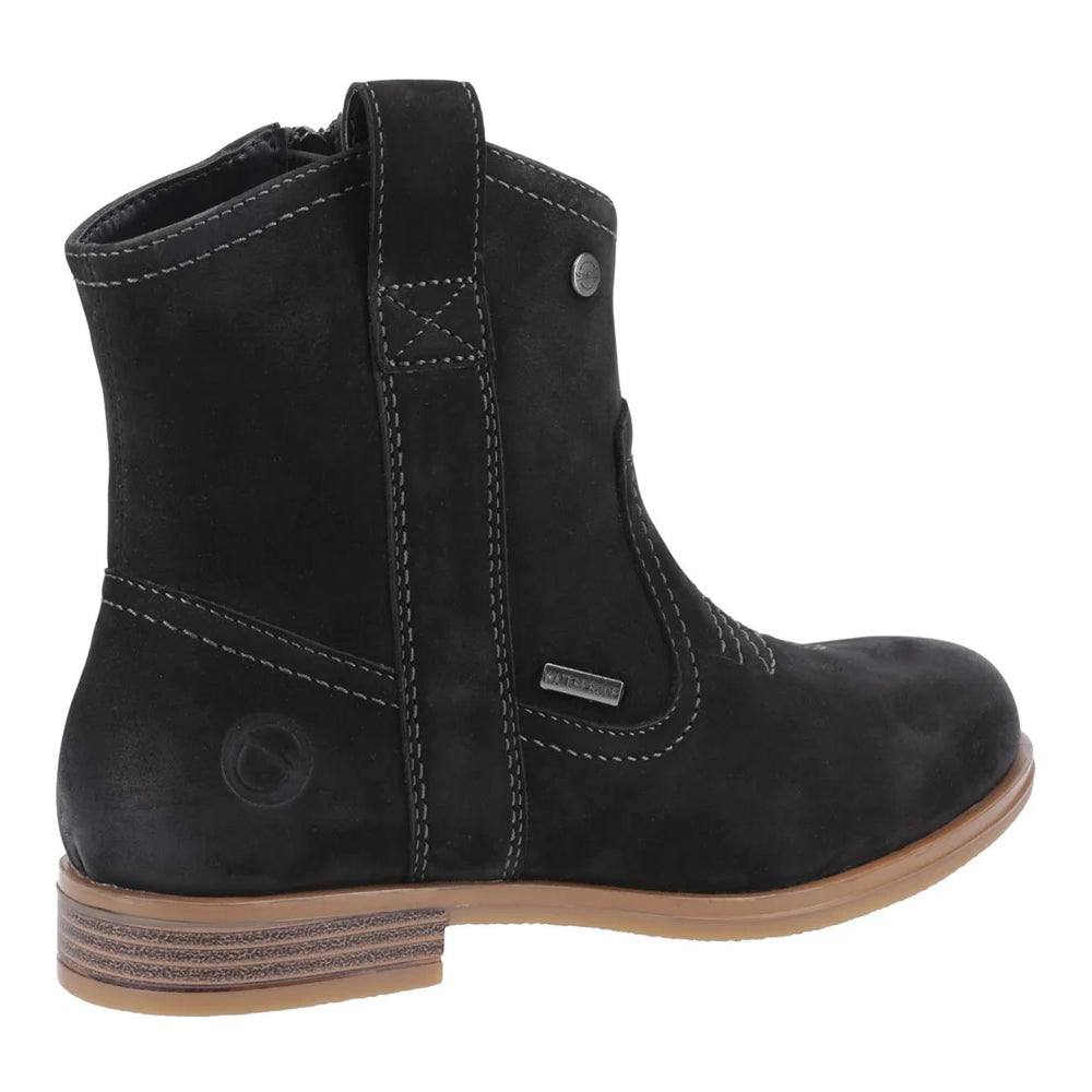 Black - Back - Cotswold Womens-Ladies Signet Leather Ankle Boots