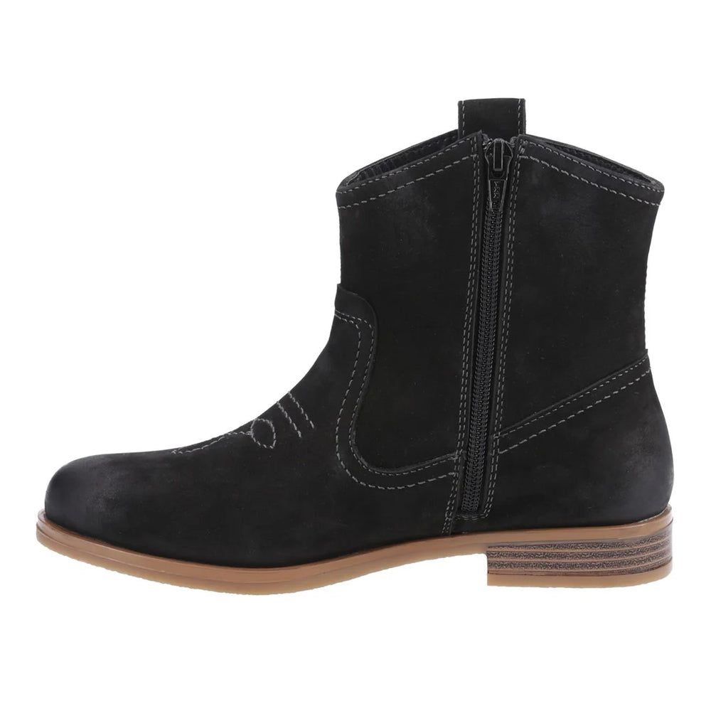 Black - Side - Cotswold Womens-Ladies Signet Leather Ankle Boots